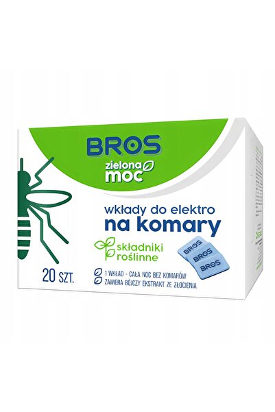 bros Zielona Moc Cartușe Electrice Anti-Țânțari 20 buc.
