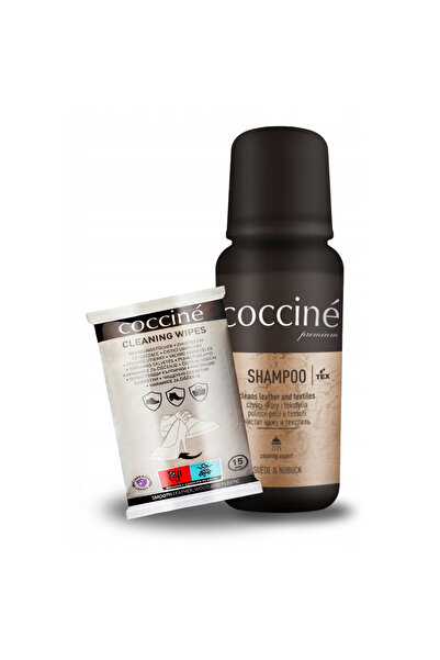 Coccine Sampon 2 in 1, Coccine, pentru incaltaminte, 75 ml, 15 servetele, ind...