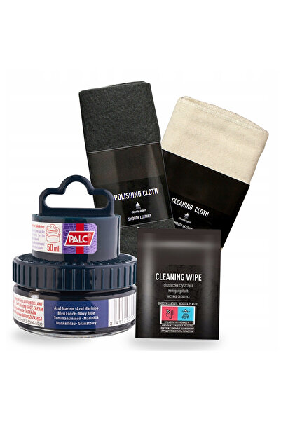 Palc Set de ingrijire a incaltamintei, varf, bleumarin, 4 piese, pasta crema ...