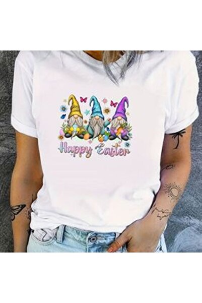 COZYWEAR Happy Easter Themed Printed T-Shirt