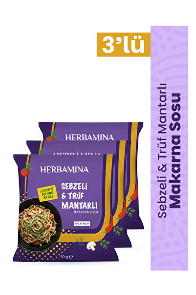 Herbamina 3'lü Sebzeli & Trüf Mantarlı Makarna Sosu 50 gr
