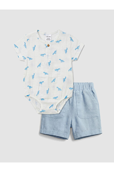 LC Waikiki Body și pantaloni scurți imprimați pentru bebeluși băieți