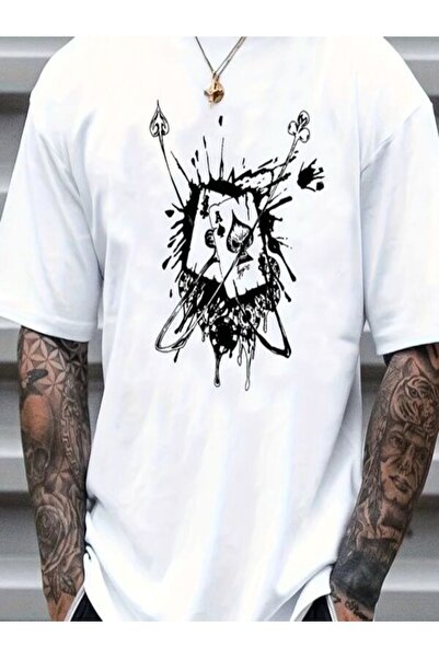 COZYWEAR Oversize White Printed T-Shirt