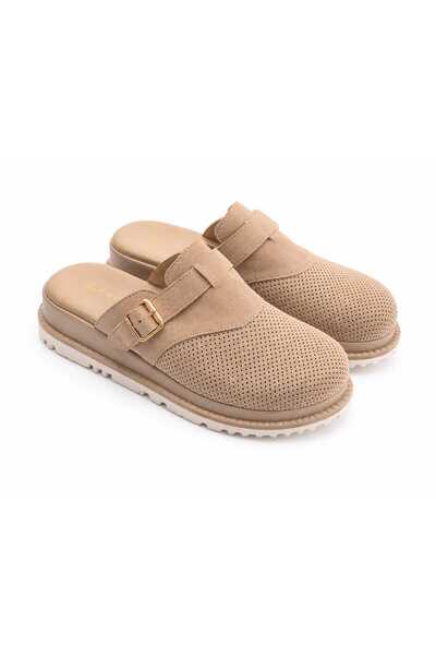 POTEEN Aren Women's Anatomical Soft Sole Buckle Daily Use Genuine Leather Sabo