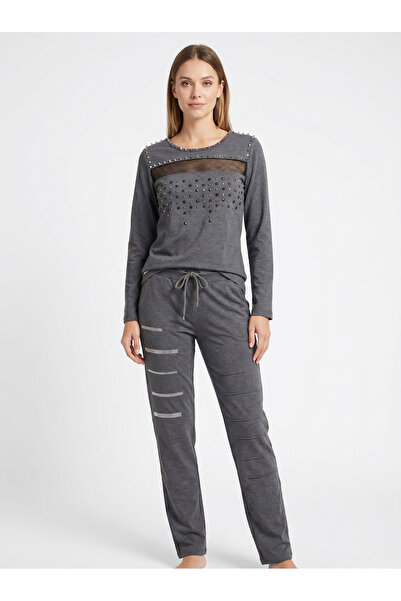 Levantino Women's pajama set, cotton Long sleeve two-piece casual pajamas
