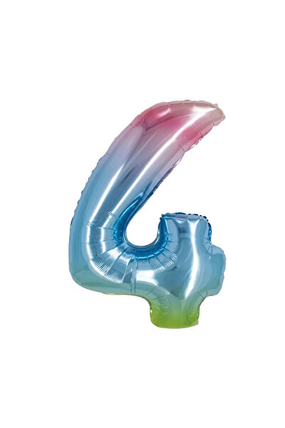 Le Mabelle Multicolored Number 4 Party Balloon