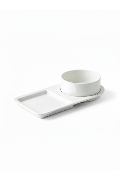 Shallow By Styli Porcelain Serving Plate with Bowl