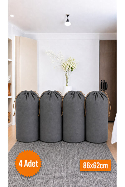 Balkan Room 4 Adet Antrasit Büzgülü Hurç XLarge 86x62 cm - Taşınma Çantası - ...