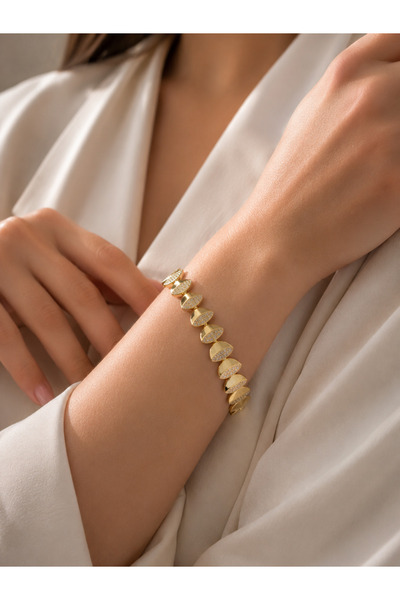 Store Zirkon Taşlı 14k Altın Kaplama Bileklik ARY0005
