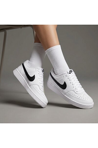 Nike W Court Vision Women's White Sneaker Sportie (Slim Fit)