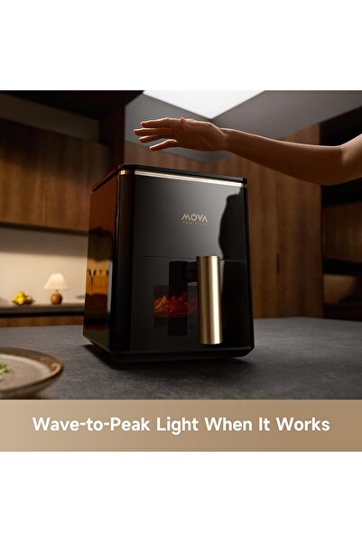 MOVA AF10 Pro Air Fryer, 4L Compact Airfryer with Visible Window for Quick&Easy Meals, Premium Ceramic Coating