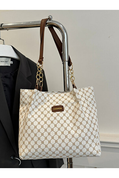 Take Two By Styli White Patterned Shoulder Bag