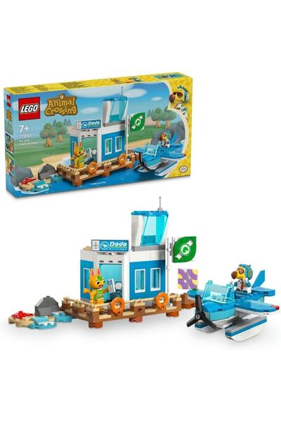 LEGO Animal Crossing Fly with Dodo Airlines Airport Playset, Plane Toy with P...