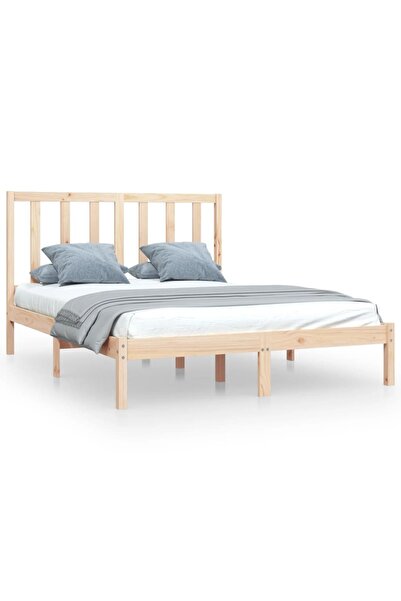 vidaxl Cadru de pat mic dublu, 120x190 cm, lemn masiv de pin