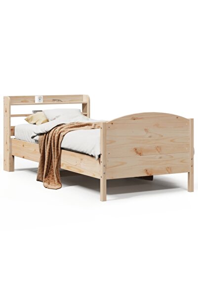 vidaxl Cadru de pat fără saltea, 75x190 cm, lemn masiv de pin