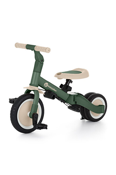 Petite&Mars Tricicletă multifuncțională Turbo 5în1 - Verde Ceață
