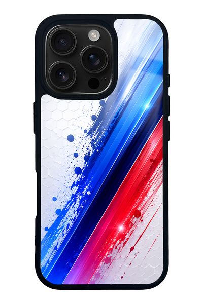 Spoyi iPhone 16 Pro Blue M2 Design Glossy Phone Case