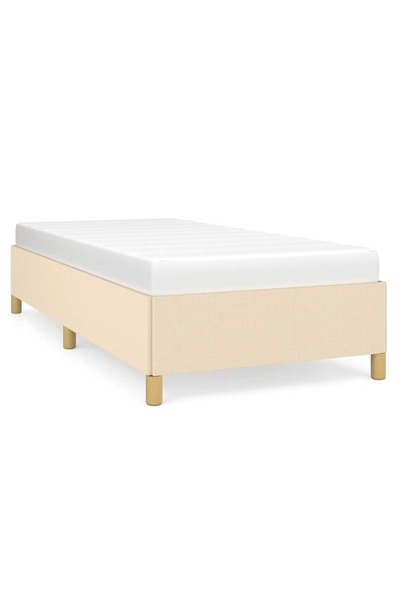 vidaxl Cadru de pat fără saltea cremă 90x190 cm țesătură