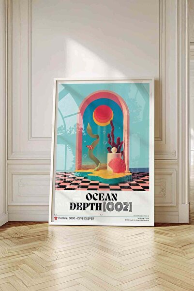 Buka Shops Abstract Sea Coral Painting Surreal – Vaporwave Y2K Art Poster – W...