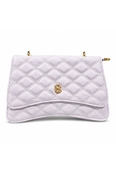 Zâna Casei Λιλά Καπιτονέ Τσάντα Clutch με Χρυσόχρωμες Λεπτομέρειες και Κλείσι...