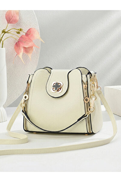 Take Two By Styli Solid Zip Detail Handbag with Adjustable Strap