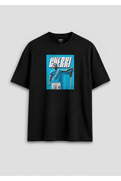 Darkia Rayan Cherki majica sa štampanim tekstom, opuštenog kroja, unisex, crna