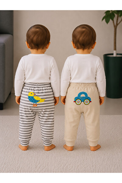greenmoss 100% Cotton Cute Butt-Shaped 2-Piece Pajama Bottoms