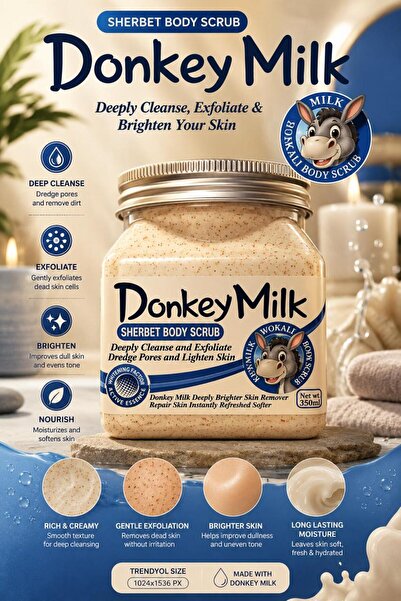 Donkey Products Απολεπιστικό Σώματος με Γάλα Γαϊδούρας 350ml