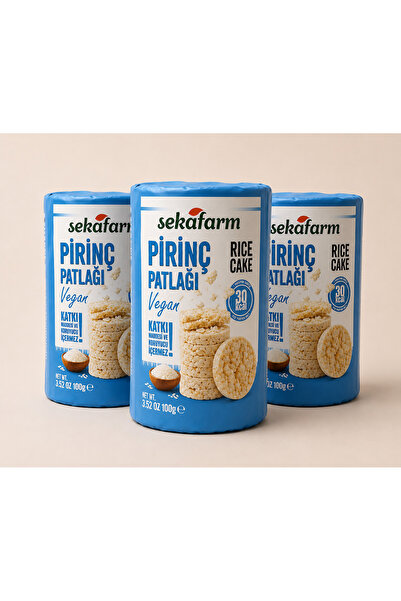 sekafarm Pirinç Patlağı 100 Gr 3'lü - Katkısız ve Doğal Atıştırmalık