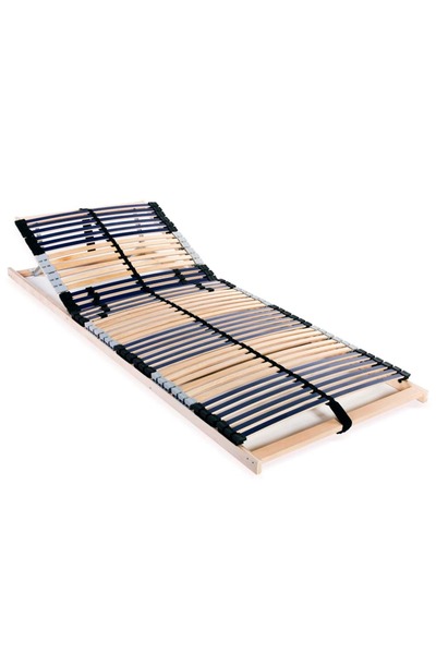 vidaxl Bază de pat cu șipci, 42 șipci, 7 zone, 80 x 200 cm