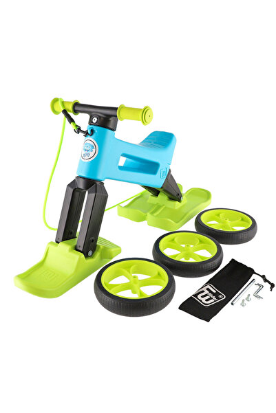 FW RIDER Bicicletă fără pedale cu șenile de iarnă Yetti - albastru lime FWRider