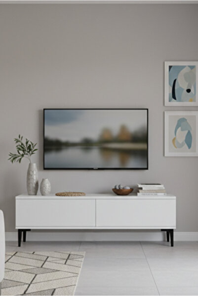 cnyr TSA1299B APLOS TV STAND, TV SEHPASI BEYAZ 120CM