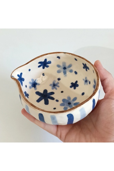 BieneGift El Yapımı Pembe Fiyonk Detaylı Matcha Kasesi – Seramik Matcha Bowl ...
