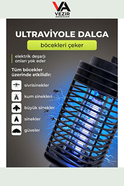 Vezir Aksesuar LED Işıklı Sinek Öldürücü 4W – Modern Tasarım, Güçlü Etki, Dört Mevsim Koruma