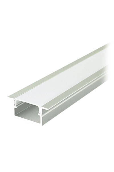 V-TAC Profil LED din aluminiu 2m 17x10 mm Argintiu Montaj încastrat