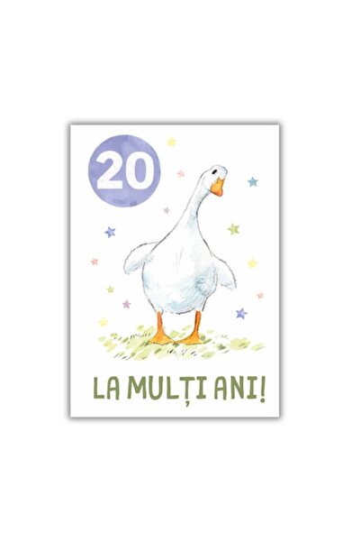 OEM Felicitare 13x18 cm cu plic, aniversare 20 de ani