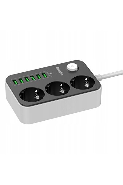 Energizer Prelungitor 3x SCHUKO 6x USB-A 2500W 10A Cablu 2M