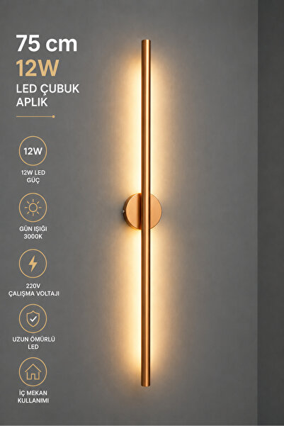 VOLTERRA 75 CM DEKORATİF ÇUBUK APLİK GOLD KASA GÜNIŞIĞI