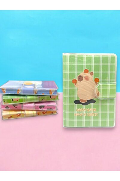 Limmy Happy & Fun Capybara A7 Notepad, Snap Pocket Notebook - Green