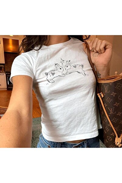 Grafftee Clothing Bunnies Printed Women's Body Tee