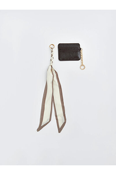 LC Waikiki Leather Look Women's Card Holder with Brown Accessories