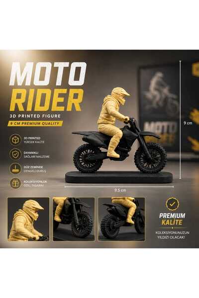 EMAS3D Moto Rider Motor Maket Hediyelik Dekoratif Hobi Masaüstü Dekor