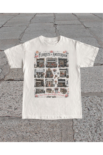 Grafftee Clothing Florist of Amsterdam Printed Unisex Oversize T-Shirt