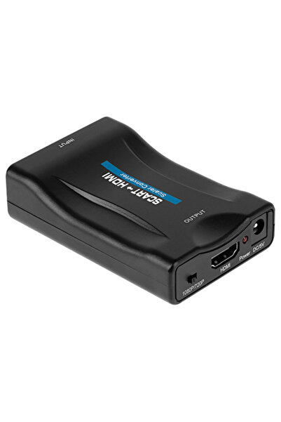 Lechpol Convertor Adaptor SCART la HDMI, 1080p/720p, cu Sursă de Alimentare