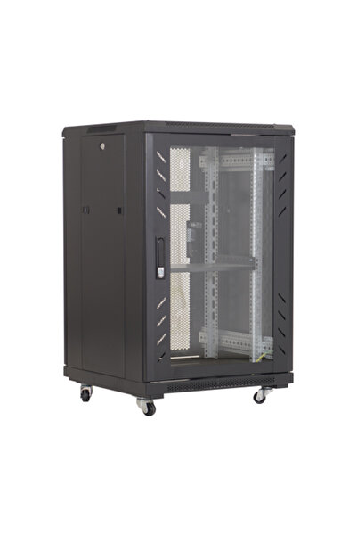 ASYTECH Networking Rack de podea 22U 19' 600x600, negru - ASY-22U-6060E