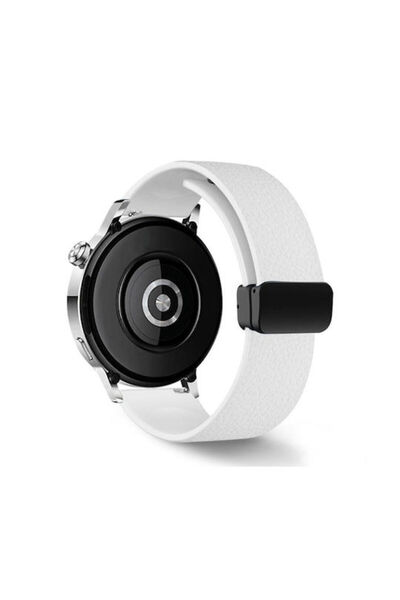 OEM Λουράκι σιλικόνης με υφή λίτσι για Imilab W13 Λευκό