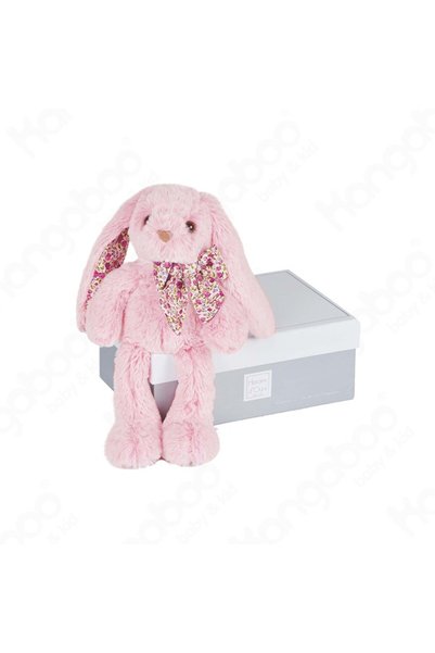 DOUDOU Jucărie de pluș, iepuraș roz, CALINS 25cm