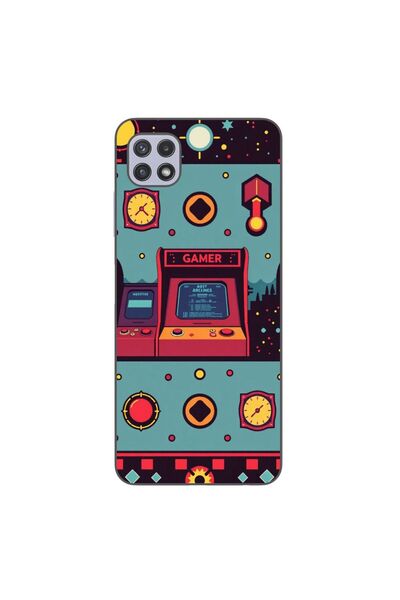OEM Калъф, съвместим със Samsung Galaxy A22 5G, силиконов гел TPU, с десен Ге...