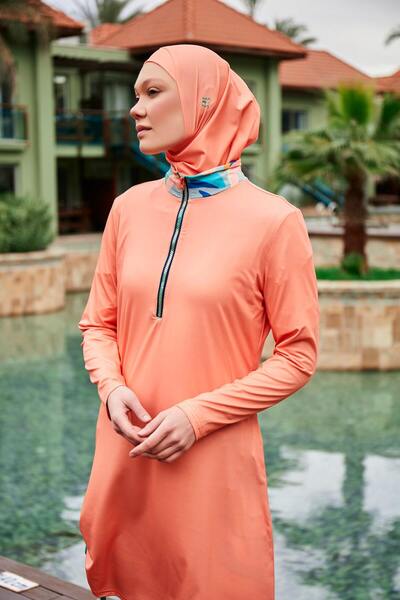 Marina Swimwear Lycra Powder Full Covered Hijab Swimsuit - 4-Piece Set M2470
