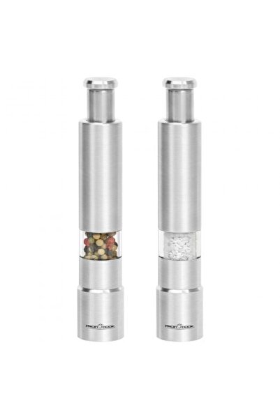 ProfiCook Set 2 recipiente pentru sare și piper, PSM 1160, Inox/Sticlă, 2 x 3...